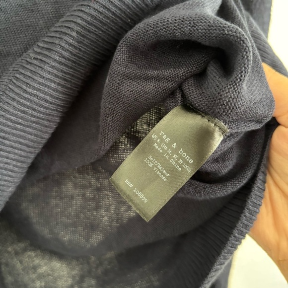 Rag & Bone Women's Size Small Blue Knit Pullover Sweater - Picture 3 of 5